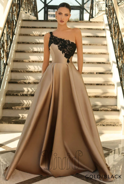 Nicoletta Aurea Gown NC1009 in Gold/Black / Golds