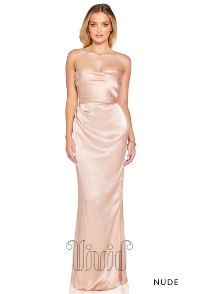 Nookie Emelie Strapless Gown in Nude / Nude & Neutrals