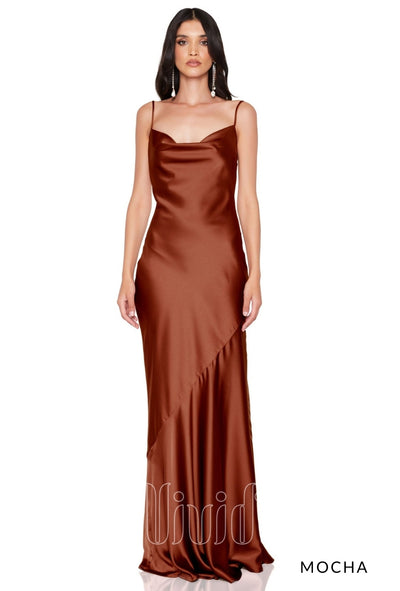 Nookie Entice Drape Gown in Mocha / Nude & Neutrals