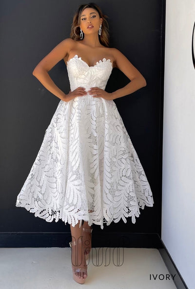Jadore Leona Dress JX5031 in Ivory