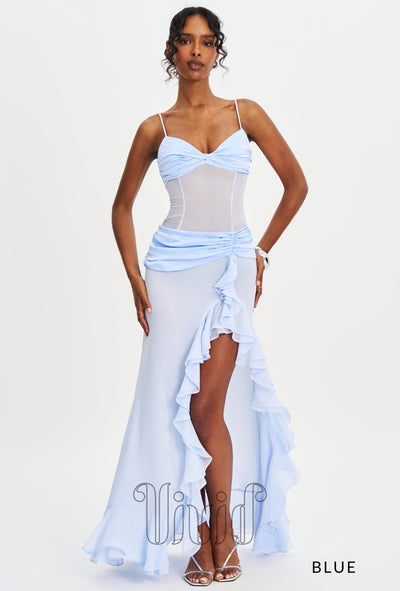 Vivid Formal Lydia Maxi Dress in Blue / Blues