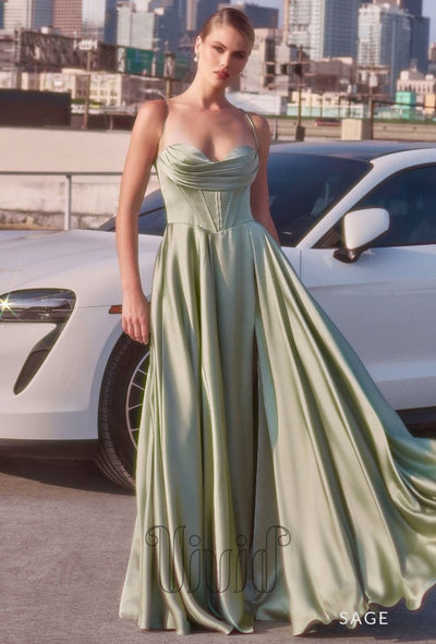 Vivid Formal Stella Ball Gown in Sage / Greens